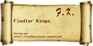 Fiedler Kinga névjegykártya